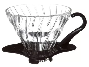 HARIO V60 COFFEE DRIPPER N°1 GLASS/BLACK