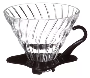 HARIO V60 COFFEE DRIPPER N°2 GLASS/BLACK