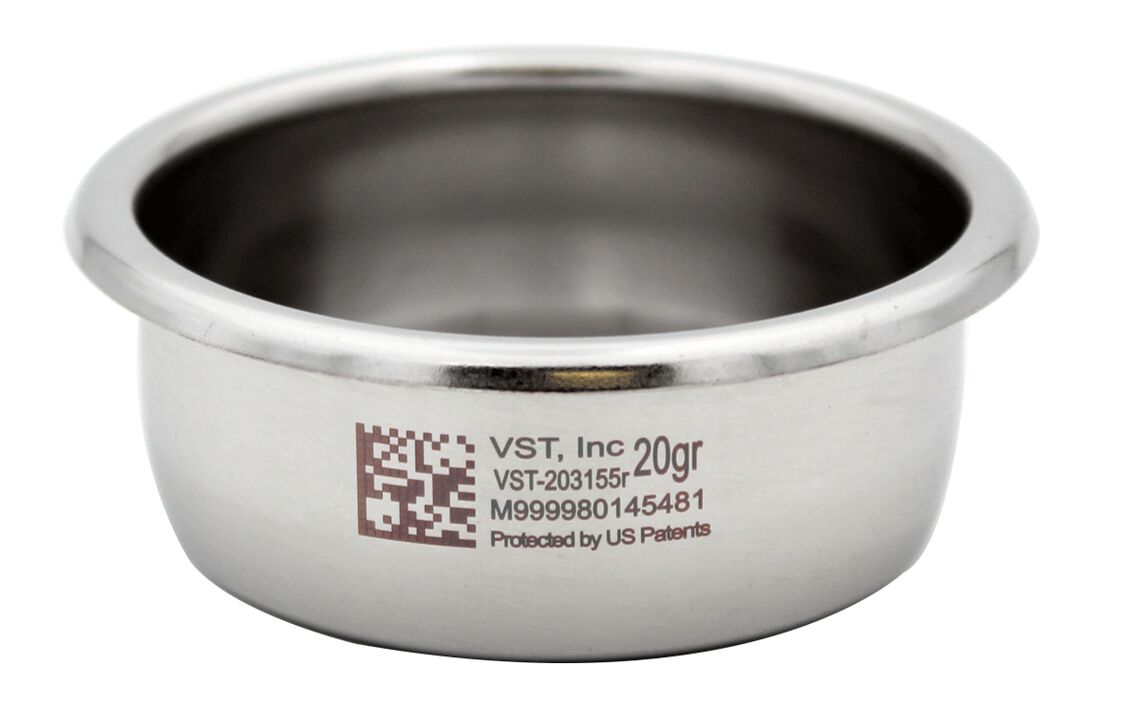 VST PRECISION FILTER BASKET 20GR RIDGELESS Home Barista