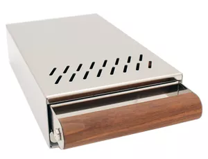 HOME BARISTA DRAWER SMALL INOX WITH WALNUT HANDLE