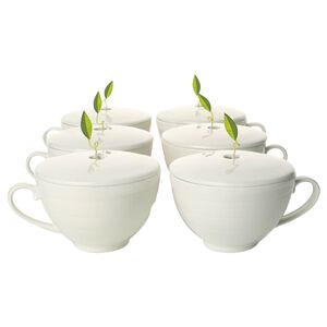 TEA FORTE 6 CUPS TEA BONE WHITE