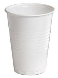 CUPS FOR VENDING PLASTIC WHITE 180ML 100ST
