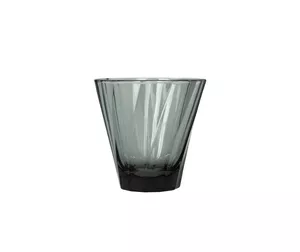 TWISTED CAPPUCCINO GLASS 180ML - BLACK