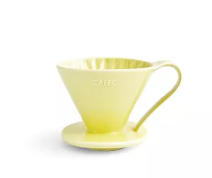 CAFEC ARITA WARE FLOWER DRIPPER CHRYSANTHEMUM YELLOW  1 CUP