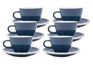 ACME & CO 6 X CUPS & SAUCERS FLAT WHITE WHALE
