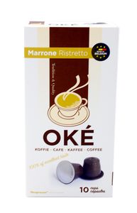 OKE 10 CAPSULES MARRONE RISTRETTO COFFEE (NESPRESSO COMPATIBEL)