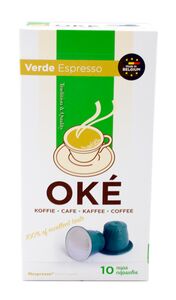 OKE 10 CAPSULES VERDE ESPRESSO COFFEE (NESPRESSO COMPATIBEL)