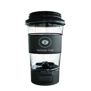 SPINNER CUP TRAVEL MUG + BLENDER - BLACK